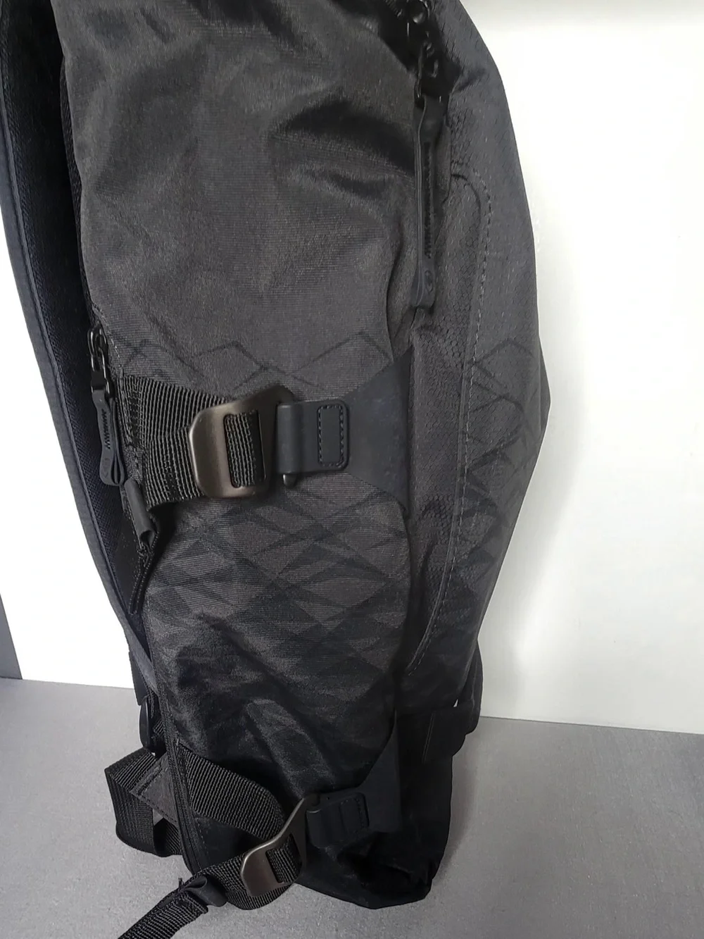 Victorinox Black Quilted Front Backpack with Compression Straps